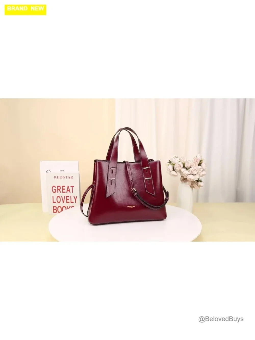 Genuine Leather Satchel Handbag Crossbody Tote Top Handle Shoulder Purse